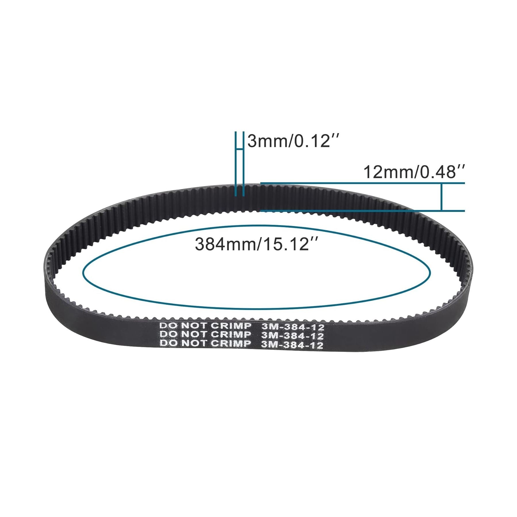 GOOFIT 3M-384-12 Transfer Drive Belt Replacement For Electric E-Bike Scooter