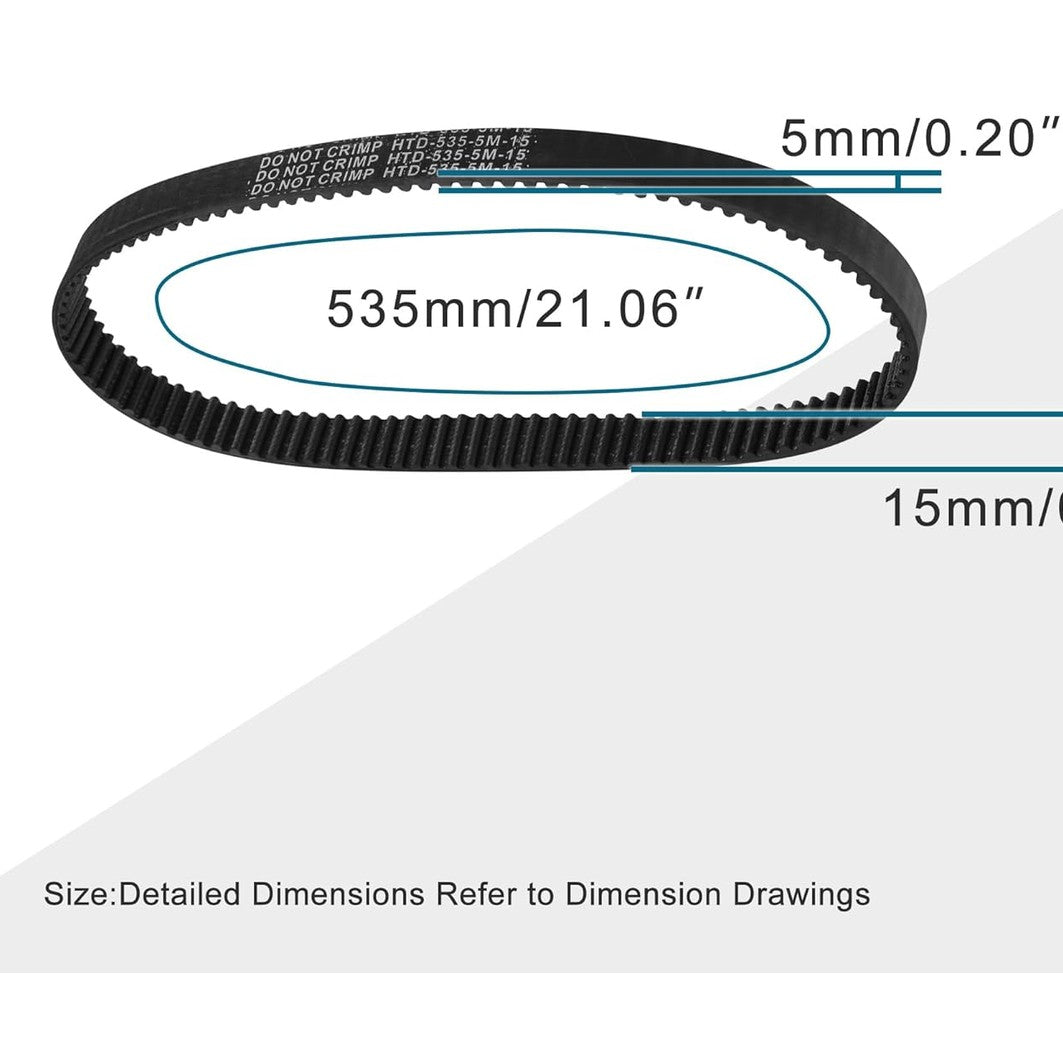 GOOFIT 8 Inch Electric Vehicle Drive Belt HTD535-5M-15 Timing Belt for E-Scooter Electric Bike Scooter Accessories