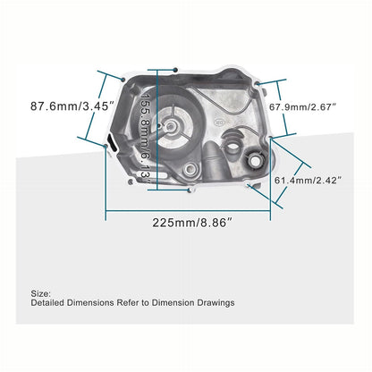 GOOFIT Right Side Engine Motor Case Casing Cover for 50cc 70cc 90cc 110cc 125cc Dirt Bikes ATV Go Kart Pit Bike Quad 4 Wheeler Dune Buggy
