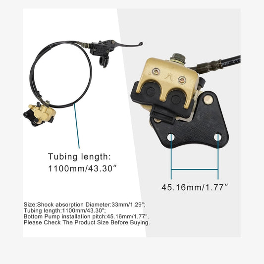 GOOFIT Front Disc Brake Master Cylinder Caliper Assembly for Chinese 50cc 70cc 90cc 110cc 125cc Dirt Bike Pit Bike
