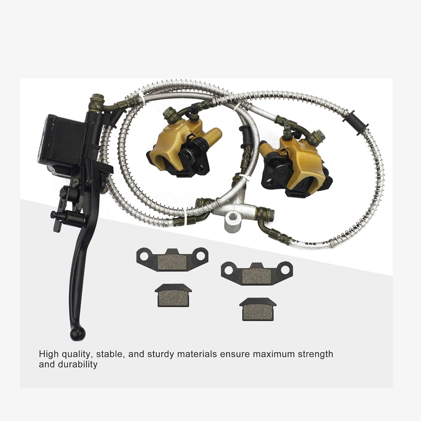 Front Brake Assembly with Brake Pad For 50cc 70cc 90cc 110cc 125cc ATV