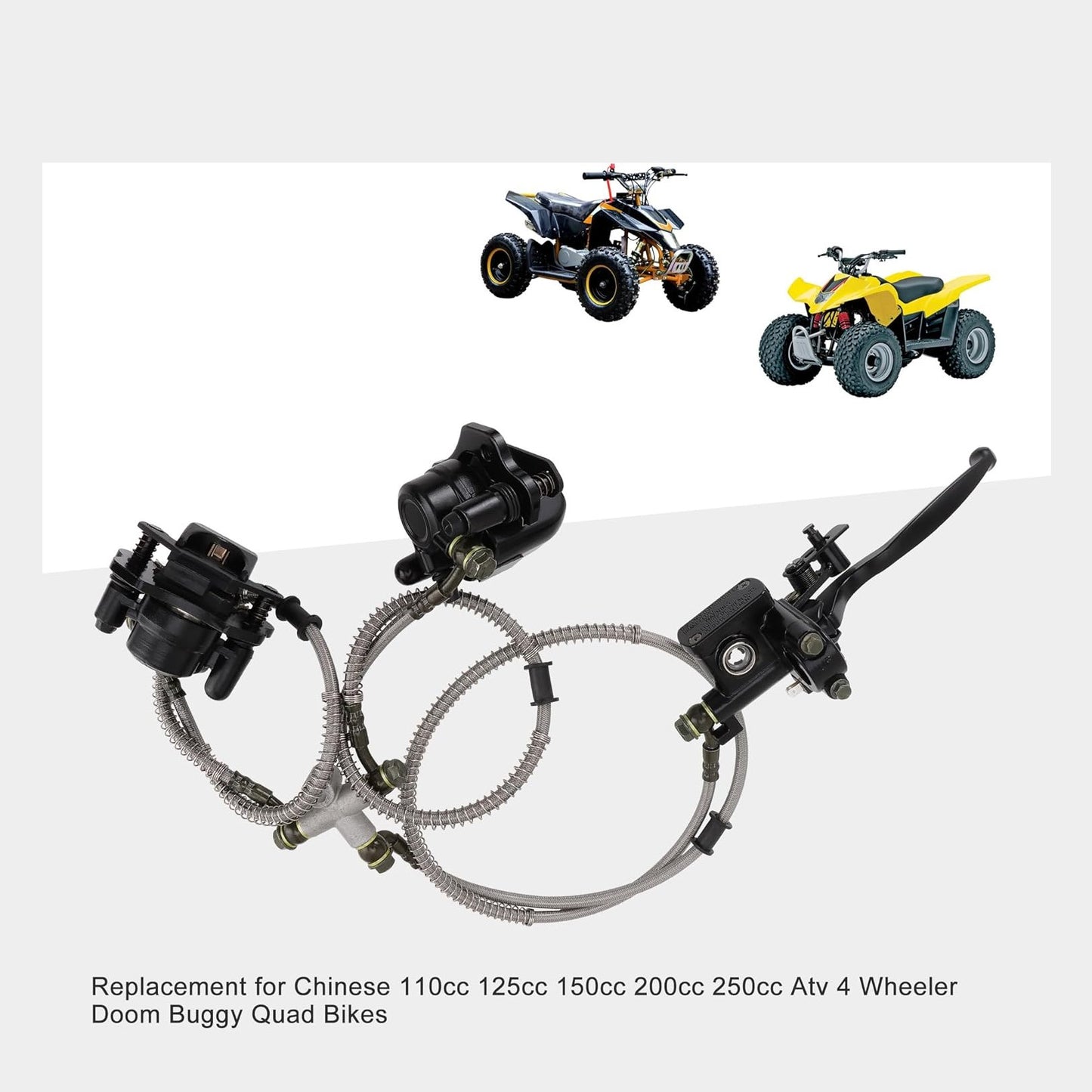 Front Brake Caliper & Master Cylinder Assembly For 110cc-250cc ATV