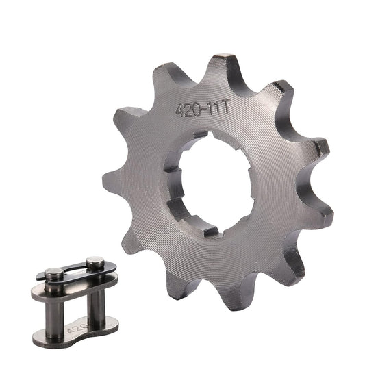 GOOFIT 420-11T 20mm Motorcycle Front Engine Sprocket Replacement for 50cc 70cc 90cc 110cc 125cc Dirt Pit Bike Mini Bike ATV