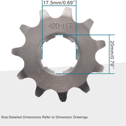 GOOFIT 420-11T 20mm Motorcycle Front Engine Sprocket Replacement for 50cc 70cc 90cc 110cc 125cc Dirt Pit Bike Mini Bike ATV