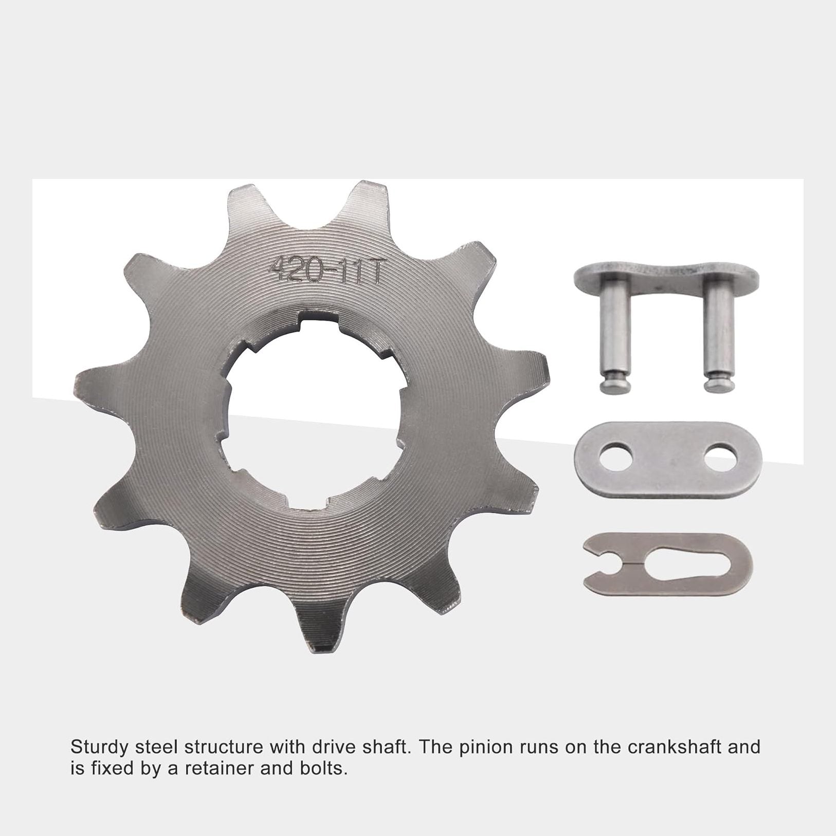 GOOFIT 420-11T 20mm Motorcycle Front Engine Sprocket Replacement for 50cc 70cc 90cc 110cc 125cc Dirt Pit Bike Mini Bike ATV