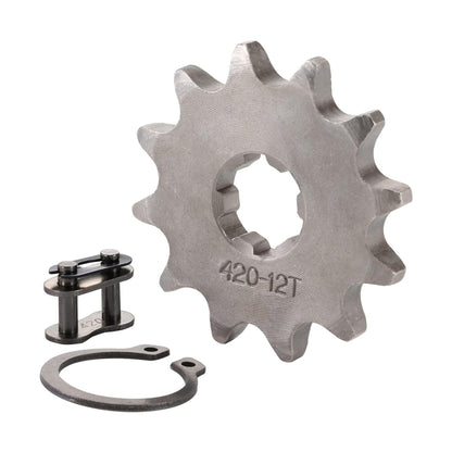 GOOFIT 17mm Front Sprocket 420-12T for 50cc 70cc 90cc 110cc 125cc 140cc 150cc Pit Dirt bike Motorcycle ATV Dirt Bike 420-12T