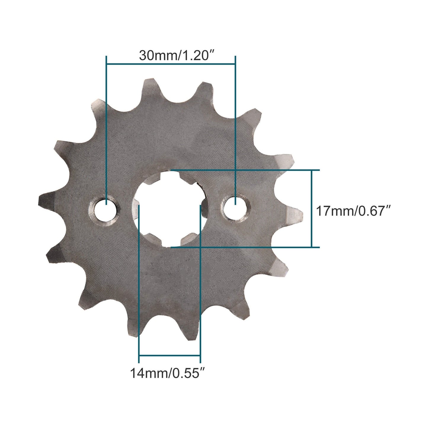 GOOFIT 17mm Front Sprocket with Holder and Bolts Replacement for 50cc 70cc 110cc 125cc 140cc 160cc Motorcycle ATV Dirt Bike Quad TaoTao 420-14T