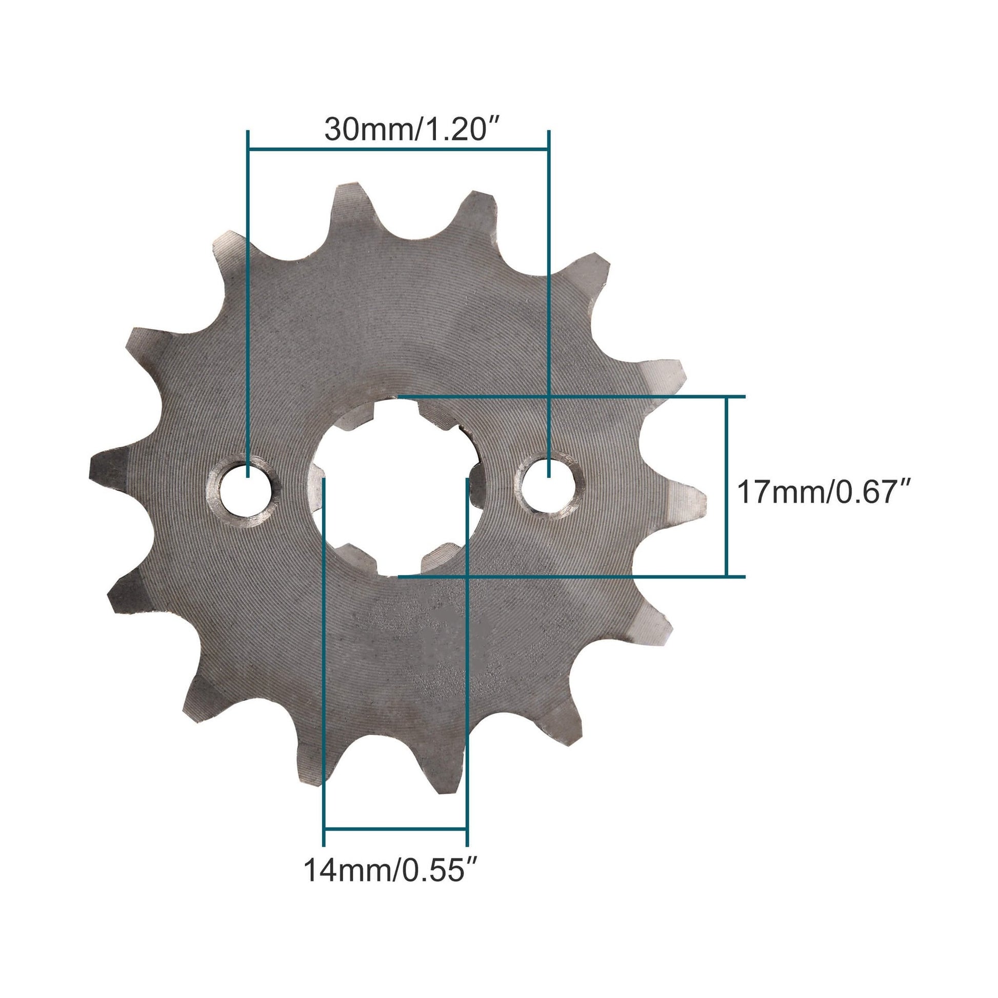 GOOFIT 17mm Front Sprocket with Holder and Bolts Replacement for 50cc 70cc 110cc 125cc 140cc 160cc Motorcycle ATV Dirt Bike Quad TaoTao 420-14T