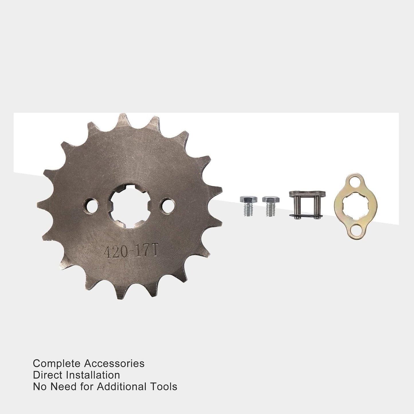 GOOFIT 20mm Drive Front Sprocket for 50cc 70cc 110cc 125cc 150cc Motorcycle ATV Dirt Bike 420-17T