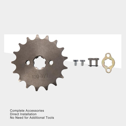 GOOFIT 20mm Drive Front Sprocket for 50cc 70cc 110cc 125cc 150cc Motorcycle ATV Dirt Bike 420-17T