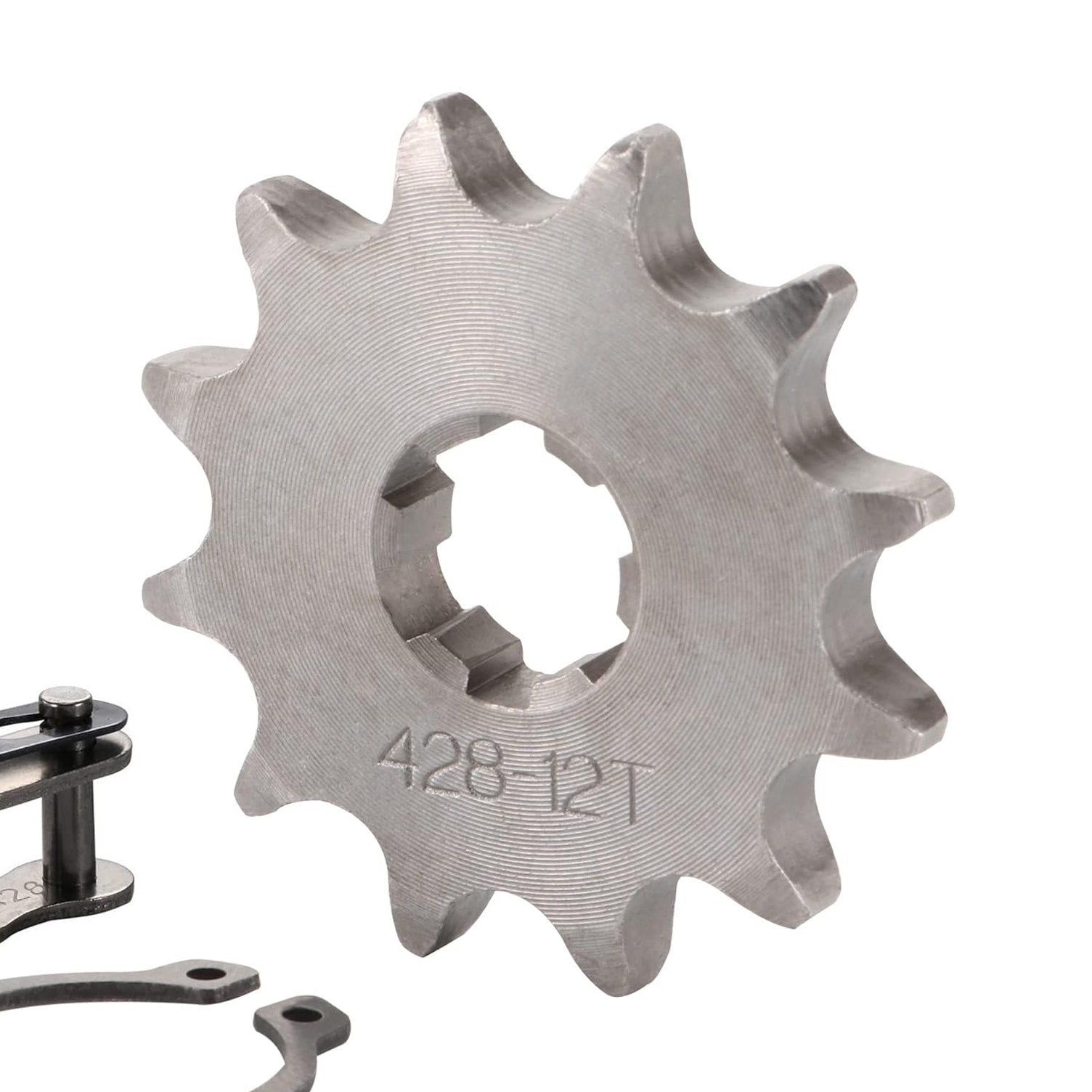 GOOFIT 17mm Front Sprocket 428-12T for 50cc 70cc 110cc 125cc 140cc 160cc Motorcycle ATV Dirt Bike 428-12T