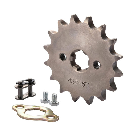 GOOFIT Motorcycle 428-16T 17mm Sprocket Front Replacement for 50cc 70cc 90cc 110cc 125cc 140cc Motorcycle ATV Dirt Bike