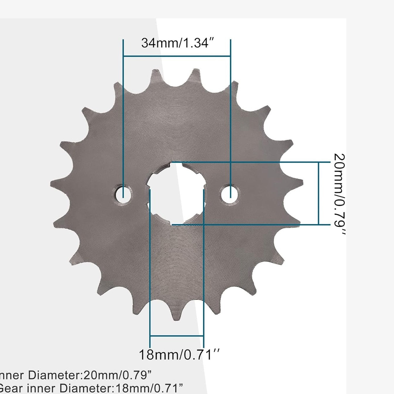 GOOFIT 20mm Front Engine Sprocket for Motorcycle Dirt bike ATV Quad Buggy 428-19T