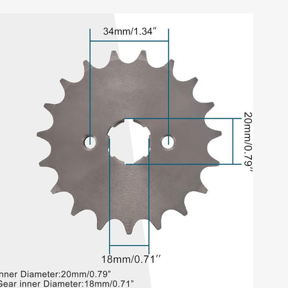 GOOFIT 20mm Front Engine Sprocket for Motorcycle Dirt bike ATV Quad Buggy 428-19T