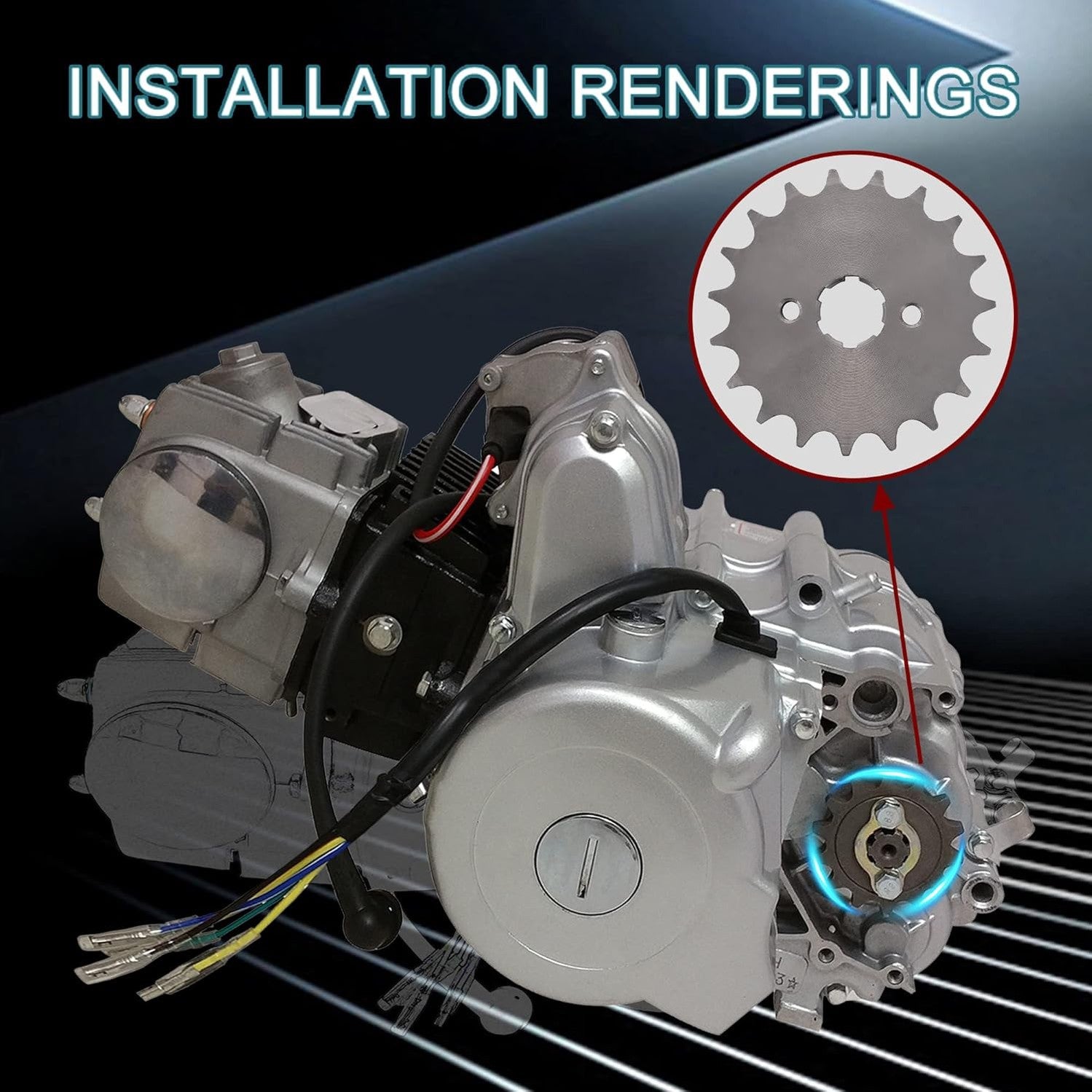 GOOFIT 20mm Front Engine Sprocket for Motorcycle Dirt bike ATV Quad Buggy 428-19T