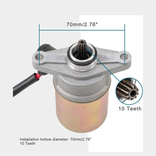 GOOFIT 10 Teeth Starter Motor Replacement for Jonway Sunl Roketa Baja GY6 47cc 49cc 50cc Chinese 4-Stroke Scooter Moped