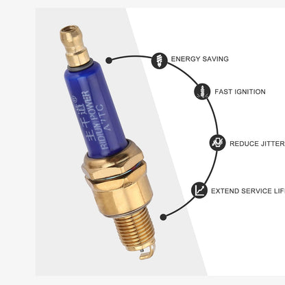 GOOFIT 10PCS IRIDIUM POWER A7TC Spark Plug For 50cc-150cc Scooter ATV Dirt Bike Go Kart Motorcycle 4 Wheeler Pit Bike Taotao Quad Moped