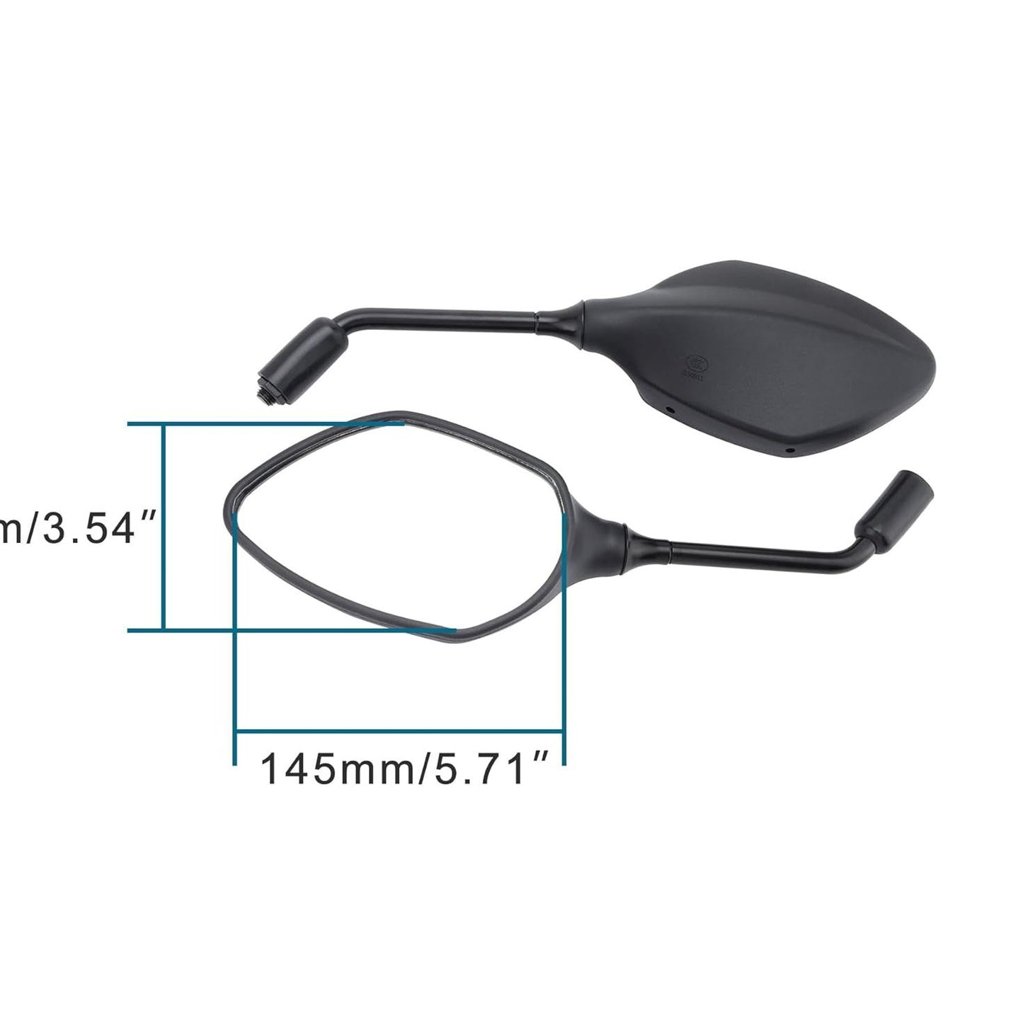 GOOFIT 10mm Motorcycle Rear view Side Mirror 360 Degrees Rotation M10 Replacement for SX150 150X 150 UTV Moped ATV Scooter Large displacement Motorcycle Quad Pit DirtBike black