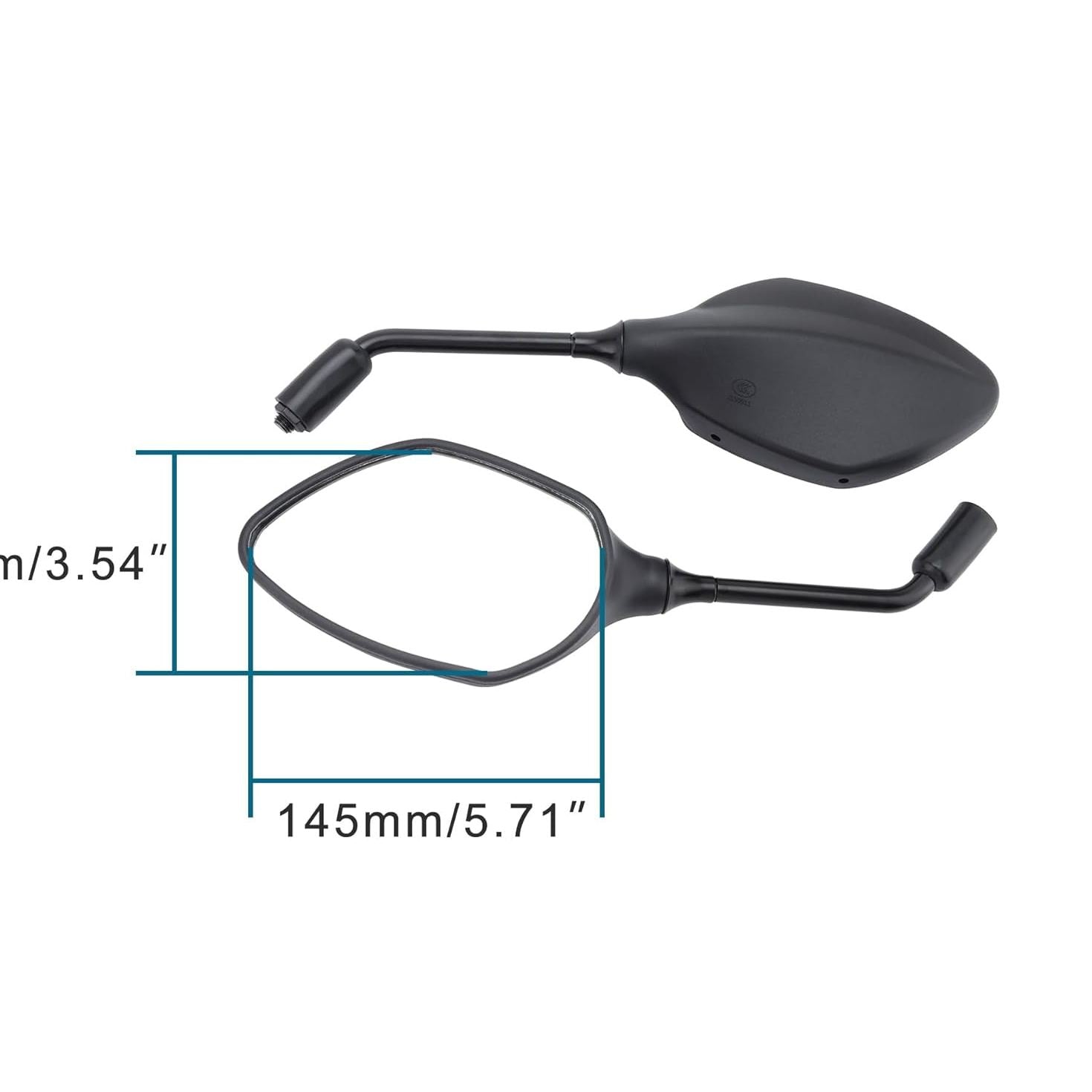 GOOFIT 10mm Motorcycle Rear view Side Mirror 360 Degrees Rotation M10 Replacement for SX150 150X 150 UTV Moped ATV Scooter Large displacement Motorcycle Quad Pit DirtBike black