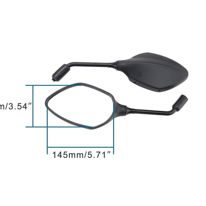 GOOFIT 10mm Motorcycle Rear view Side Mirror 360 Degrees Rotation M10 Replacement for SX150 150X 150 UTV Moped ATV Scooter Large displacement Motorcycle Quad Pit DirtBike black