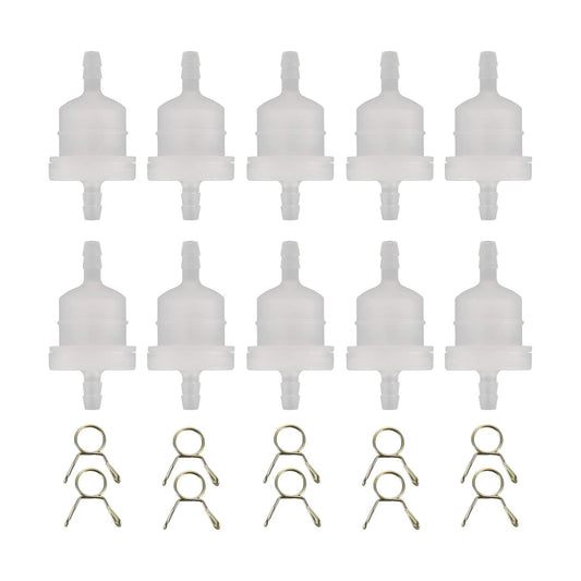 GOOFIT 10pcs Fuel Filter 20pcs Spring Clips Replacement for Universal Almost ATV Quad Scooter Go Kart TaoTao Sunl XR CRF KLX SSR Pit Dirt Bike