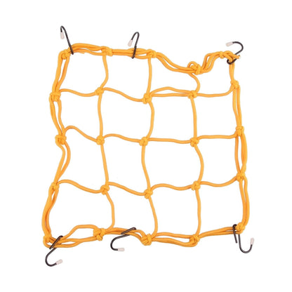 GOOFIT 12" x 12" Elasticated Bungee Luggage Cargo Net with Hooks Hold Down for Motorcycles Motorbike ATVs Bikes Cars Trucks Yellow