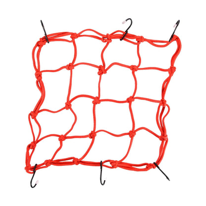 GOOFIT 12" x 12" Elasticated Bungee Luggage Cargo Net with Hooks Hold Down for Motorcycles Motorbike ATVs Bikes Cars Trucks Red