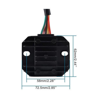 GOOFIT 12V 5-Wire Regulator Rectifier for 125cc 150cc 200cc 250cc ATV Dirt Bike Go Kart