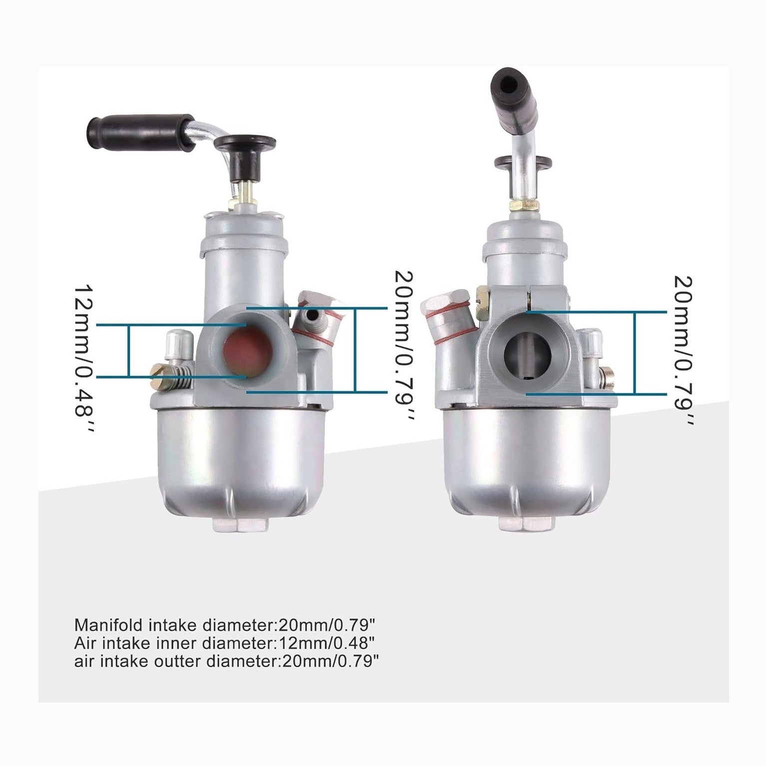 GOOFIT 12mm Style Carburetor for Puch Maxi Sport Luxe Newport E50 Murray Cobra Magnum MK MKII Cobra 50cc engines Carb