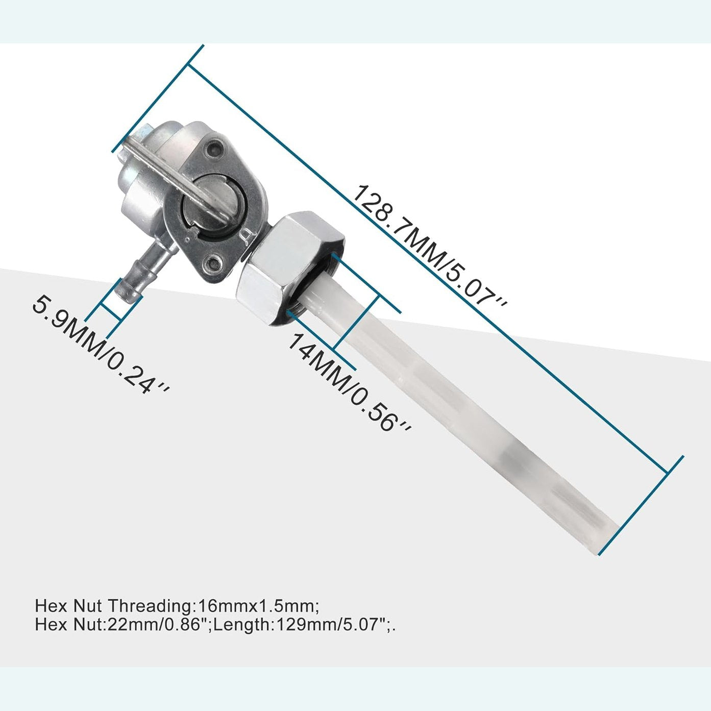 GOOFIT 14mm Fuel Pump Valve Petcock w/ Filter Cock for Chinese Scooter Moped Motorcycle 50cc 70cc 90cc 110cc 125cc 150cc Dirt Pit Bike Off Road Go Kart Karting Scooter Pack of 2