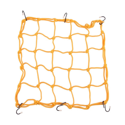 GOOFIT 15" x 15" Elasticated Bungee Luggage Cargo Net with Hooks Hold Down for Motorcycles Motorbike ATVs Bikes Cars Trucks Yellow