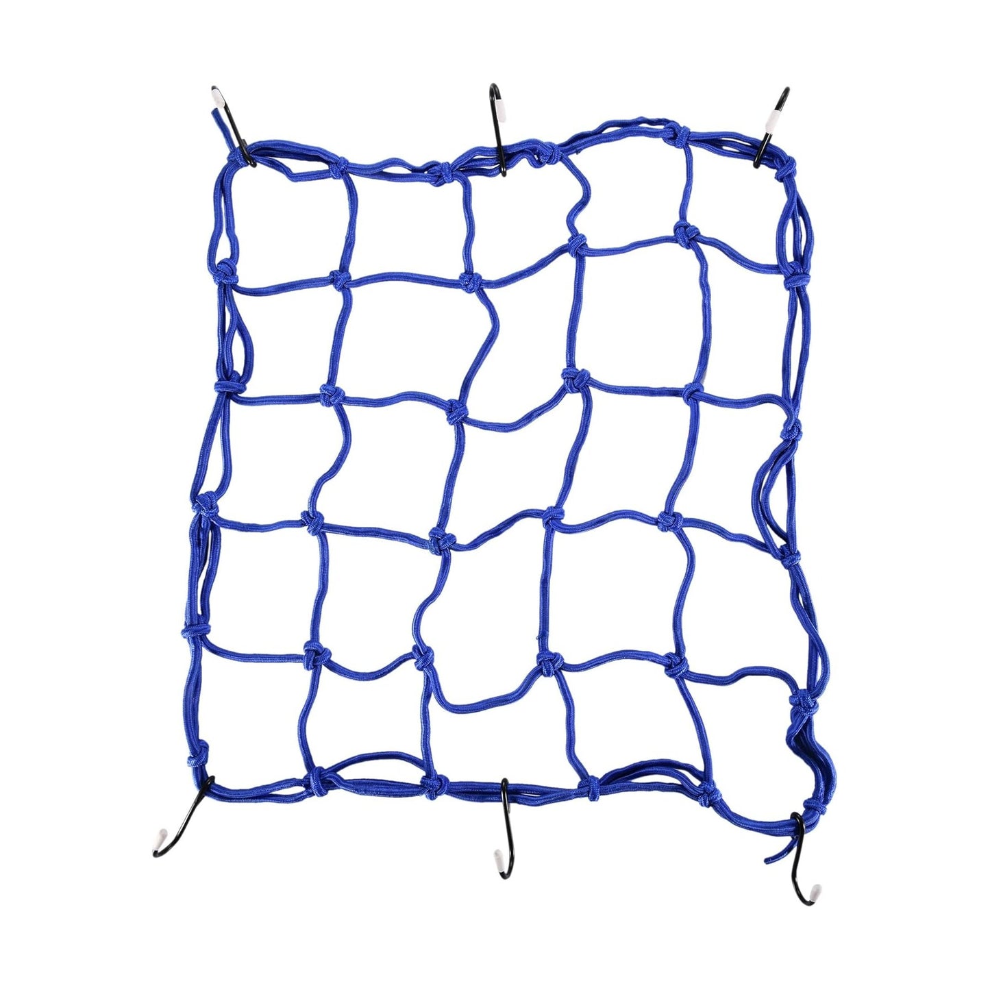 GOOFIT 15" x 15" Elasticated Bungee Luggage Cargo Net with Hooks Hold Down for Motorcycles Motorbike ATVs Bikes Cars Trucks Blue