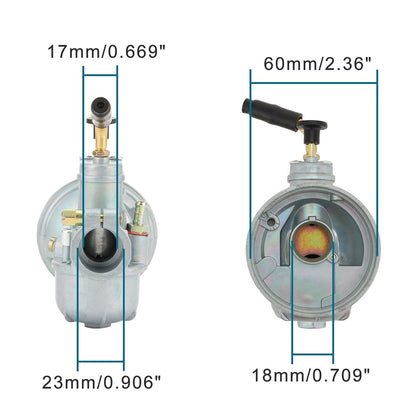 GOOFIT 17mm Carburetor Replacement for PHBG SRC 2 stroke 50cc 70cc 90cc 100cc Scooter Moped