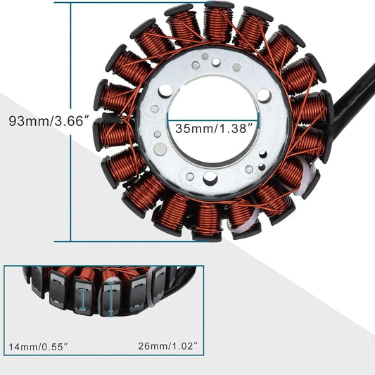 GOOFIT 18 Coil Motorcycle Magneto Stator Coil Replacement for Suzuki LTZ400 Quadsport Z KFX KSF 400 KSF400 Arctic Cat DVX400 - goofitmoto