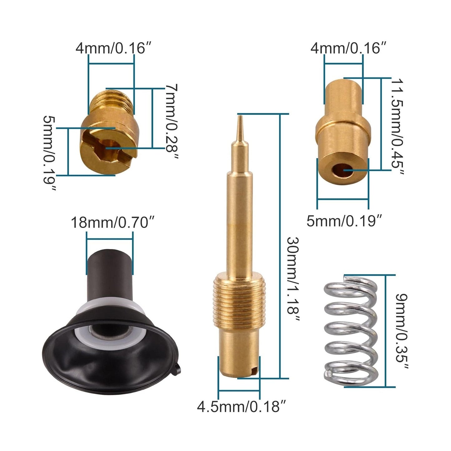 GOOFIT 18mm Carburetor Repair Kit for GY6 49cc 50cc ATV Go Kart & Scooter