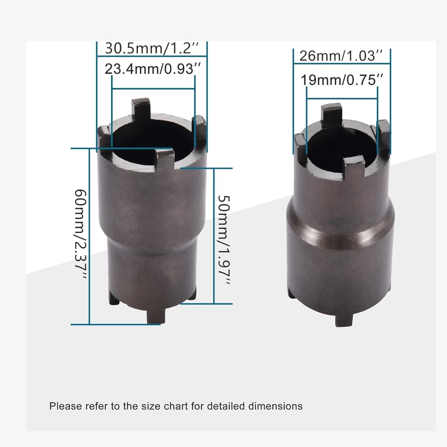 GOOFIT 19mm 23mm Bipolar Clutch Hub Tool Clutch Lock Nut Spanner Wrench Replacement for 50cc 70cc 90cc 110cc 125cc Taotao SSR ATV Dirt Bike