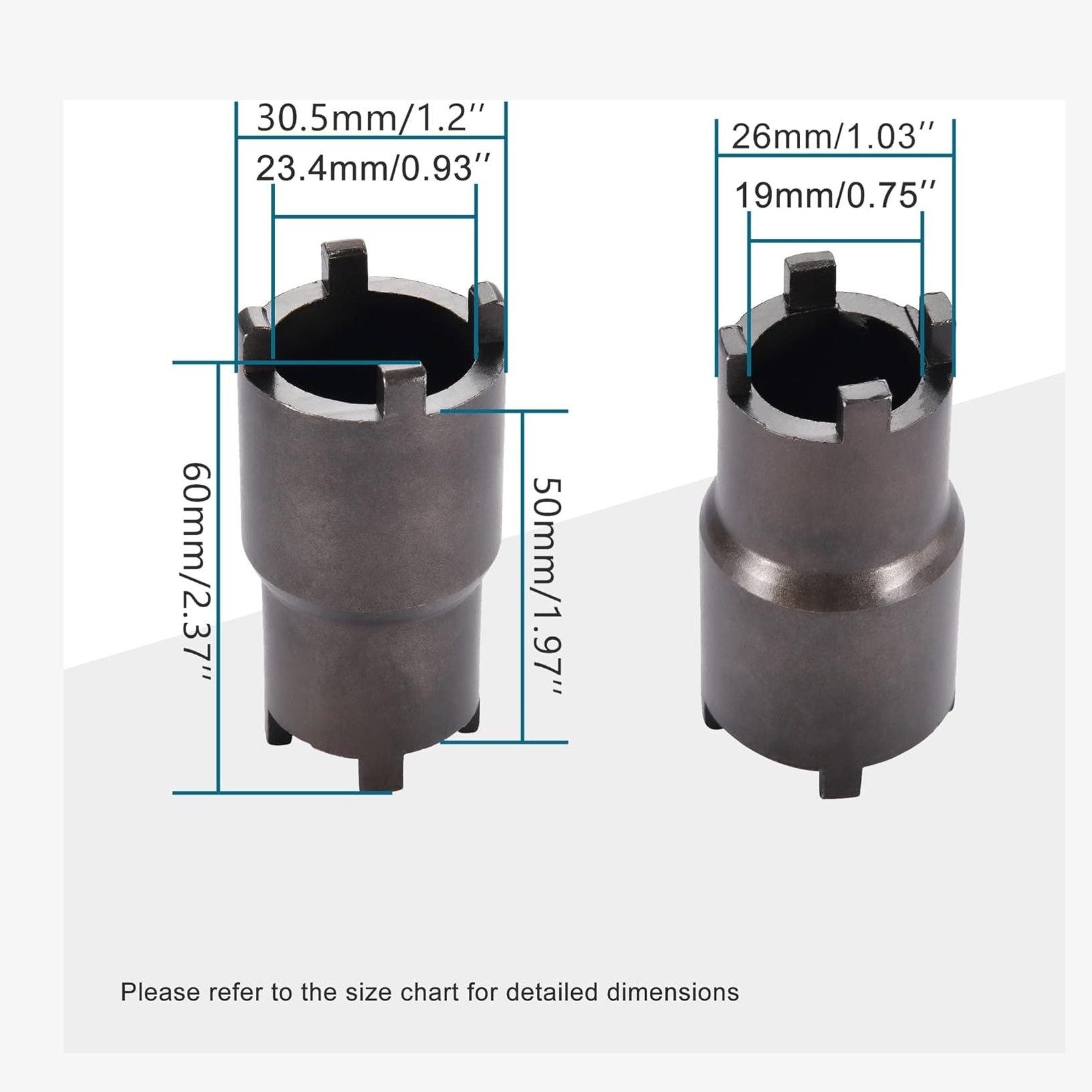 GOOFIT 19mm 23mm Bipolar Clutch Hub Tool Clutch Lock Nut Spanner Wrench Replacement for 50cc 70cc 90cc 110cc 125cc Taotao SSR ATV Dirt Bike