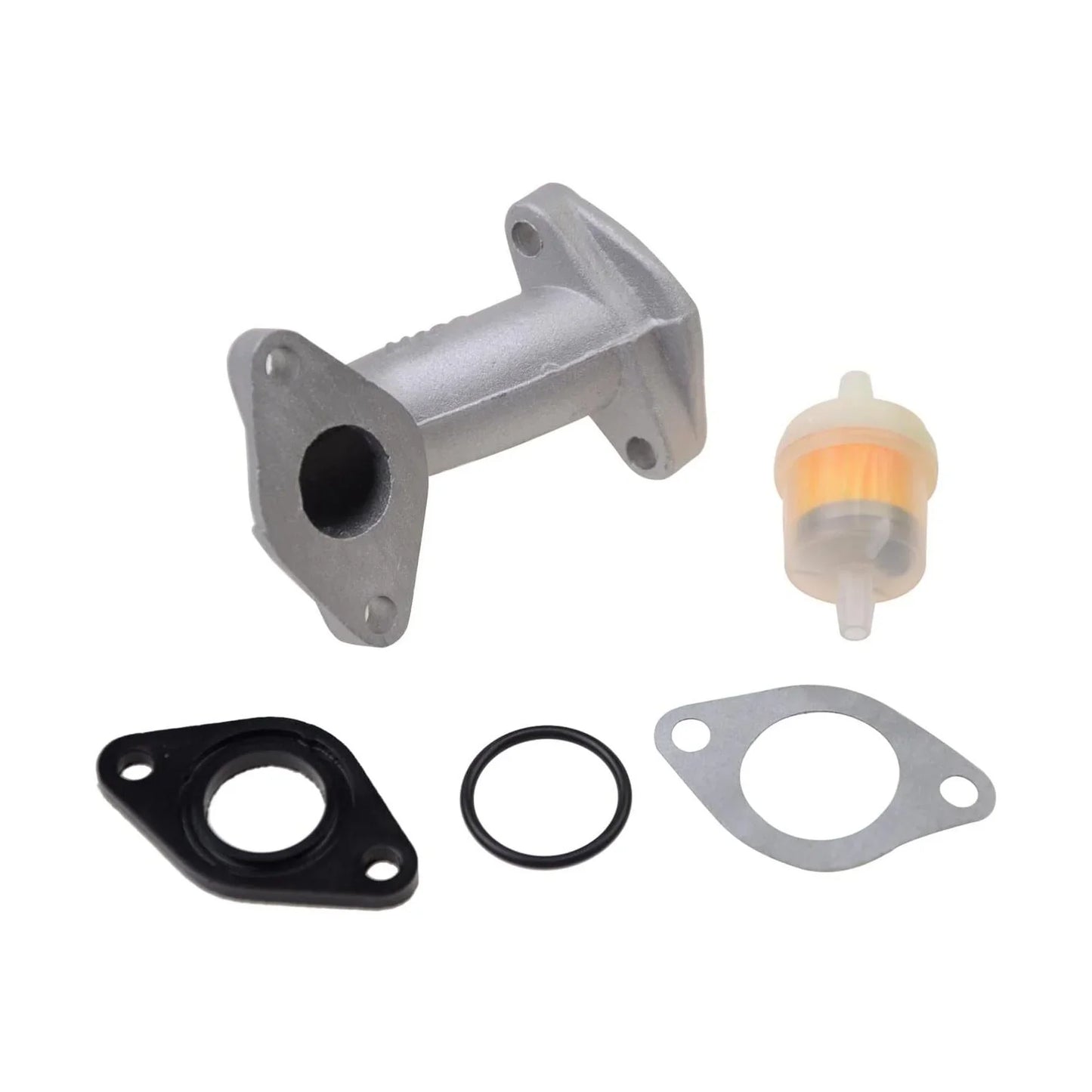 19mm Intake Manifold Pipe Kit with Oil Filter for 50cc-125cc Horizontal Engine ATV Dirt Bike - goofitmoto