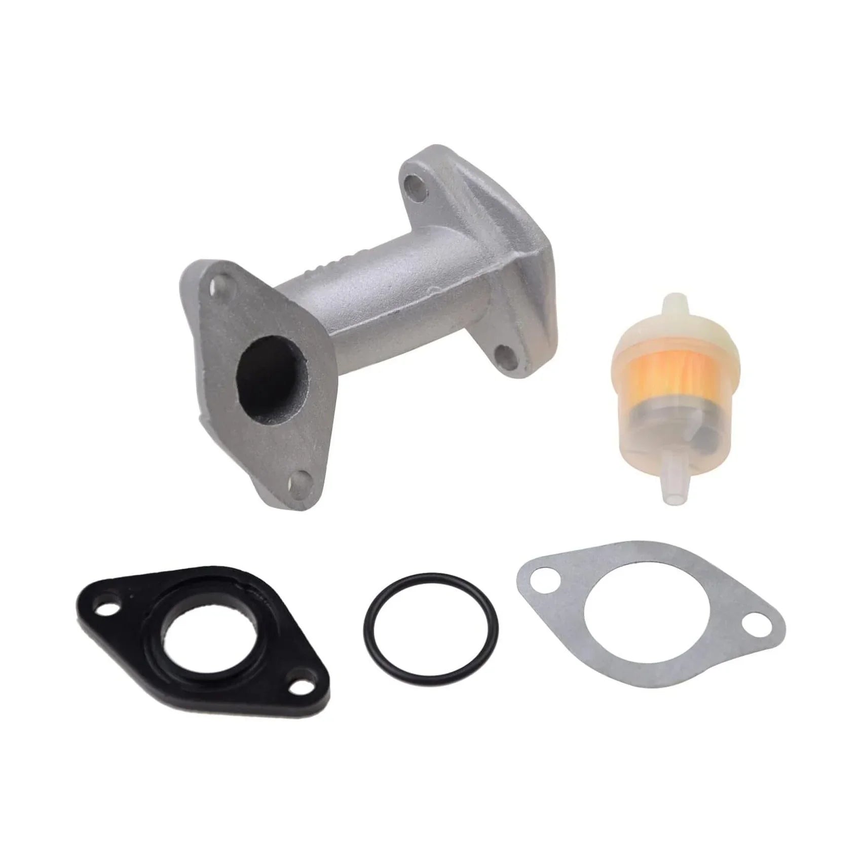 19mm Intake Manifold Pipe Kit with Oil Filter for 50cc-125cc Horizontal Engine ATV Dirt Bike - goofitmoto