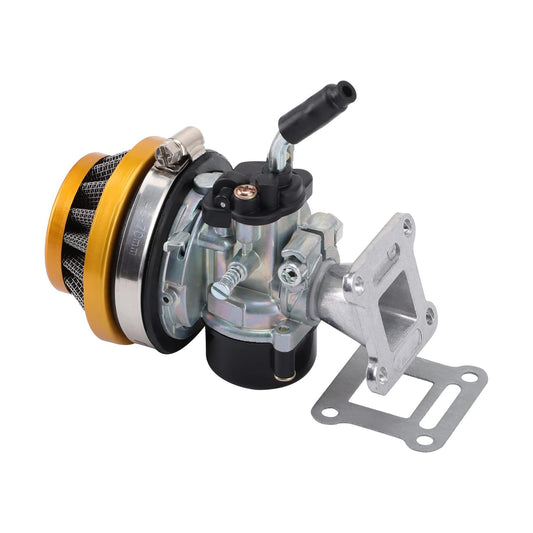 GOOFIT 19mm Carburetor with 58mm Air Filter for 2 Stroke 37cc 39cc 49cc 66cc 70cc 80cc Engine Motorized Bicycle Bike Pocket bike Scooter Quad ATV