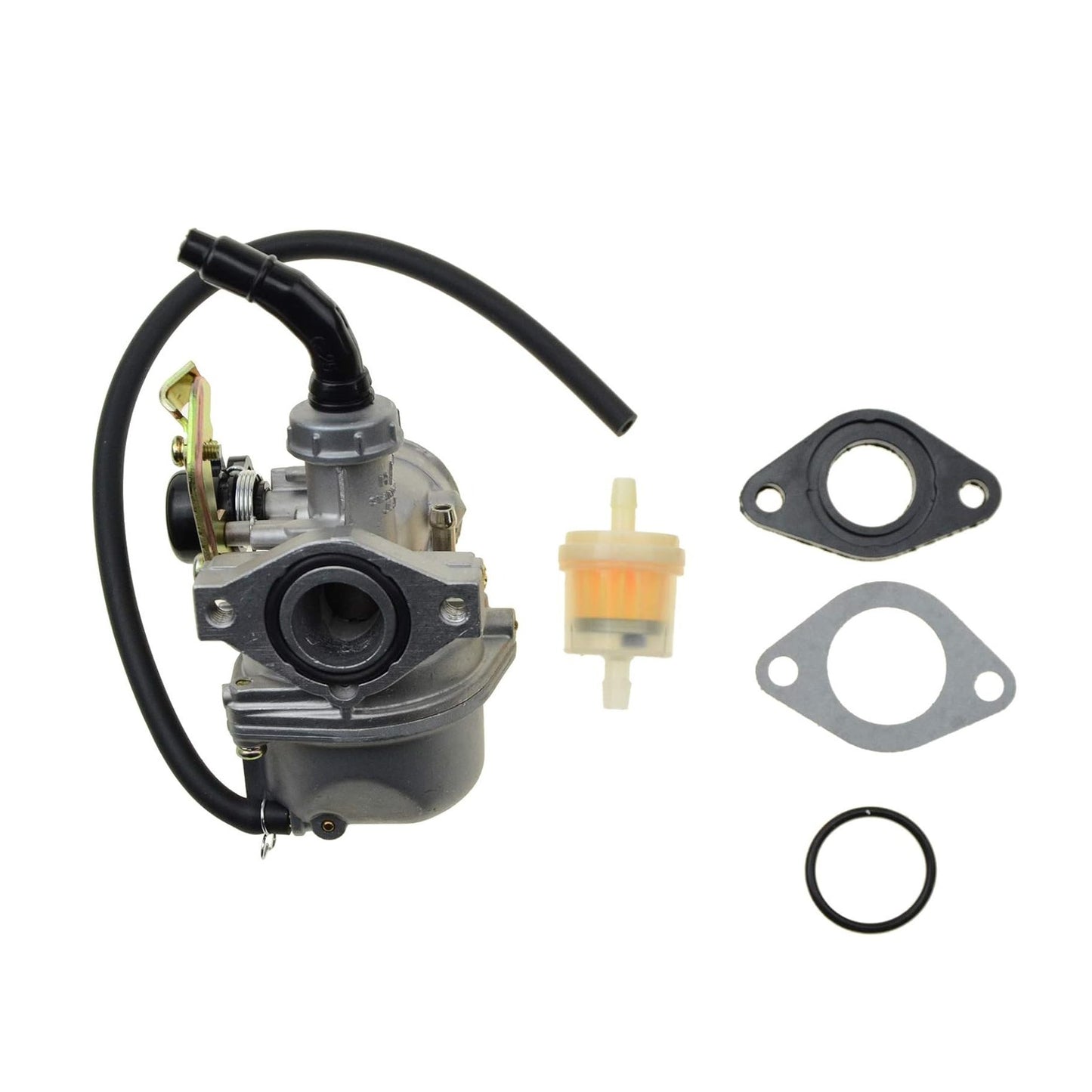 GOOFIT 19mm Carburetor with Cable Choke/Oil filter and Gasket for XR/CRF 4 stroke 50cc 70cc 90cc 110cc 125cc ATV Scooter Dirt Bike Pocket Bike Go Kart