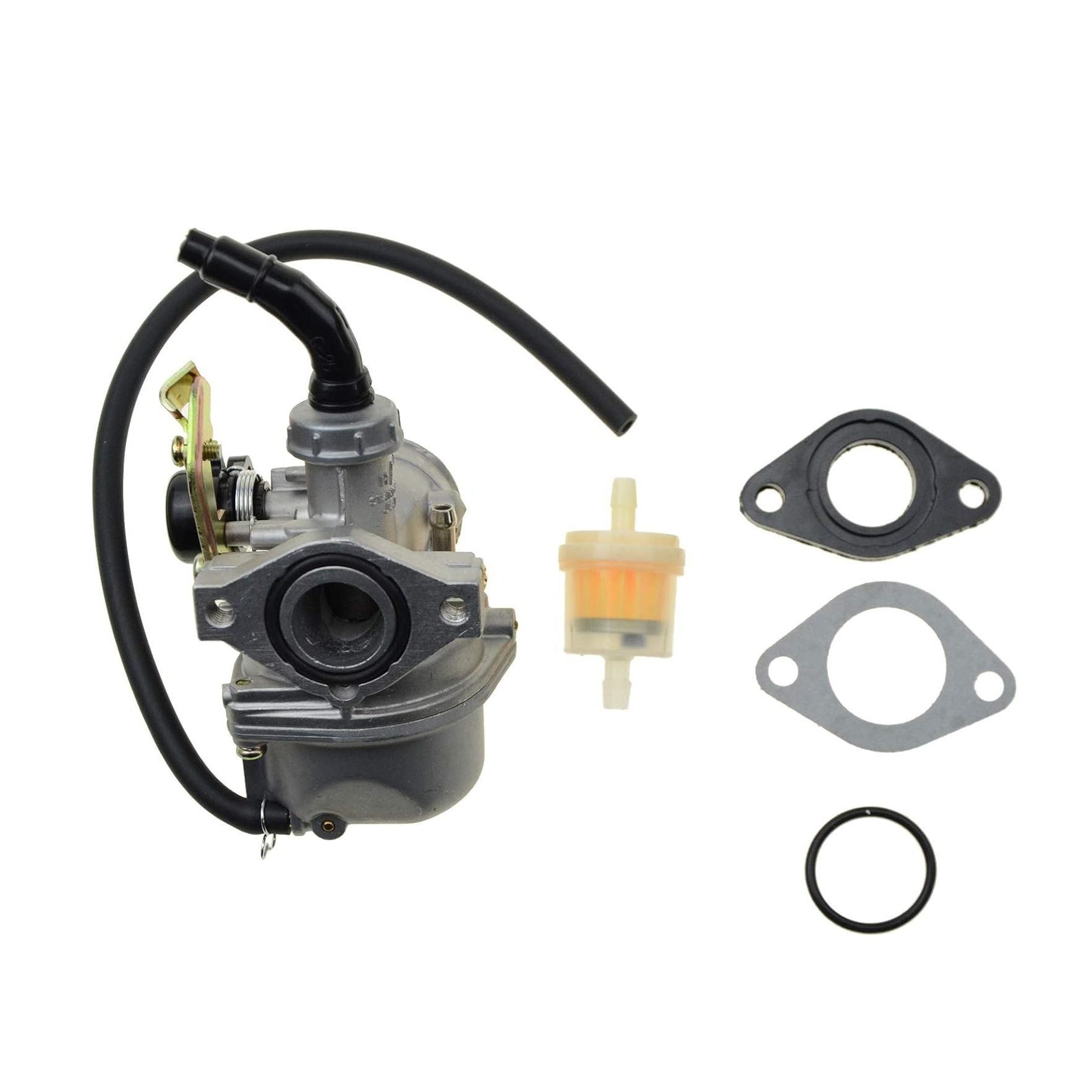 GOOFIT 19mm Carburetor with Cable Choke/Oil filter and Gasket for XR/CRF 4 stroke 50cc 70cc 90cc 110cc 125cc ATV Scooter Dirt Bike Pocket Bike Go Kart