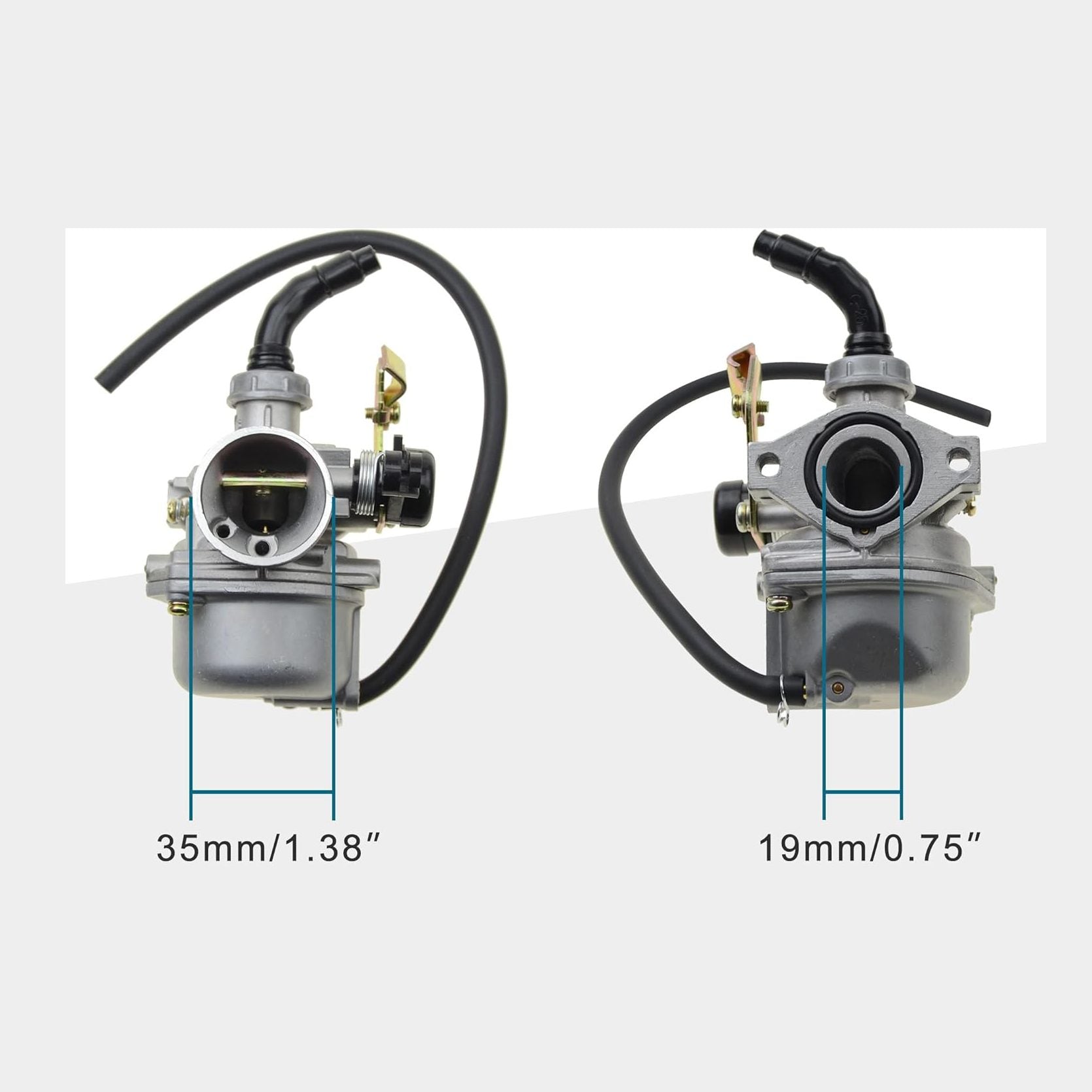 GOOFIT 19mm Carburetor with Cable Choke/Oil filter and Gasket for XR/CRF 4 stroke 50cc 70cc 90cc 110cc 125cc ATV Scooter Dirt Bike Pocket Bike Go Kart
