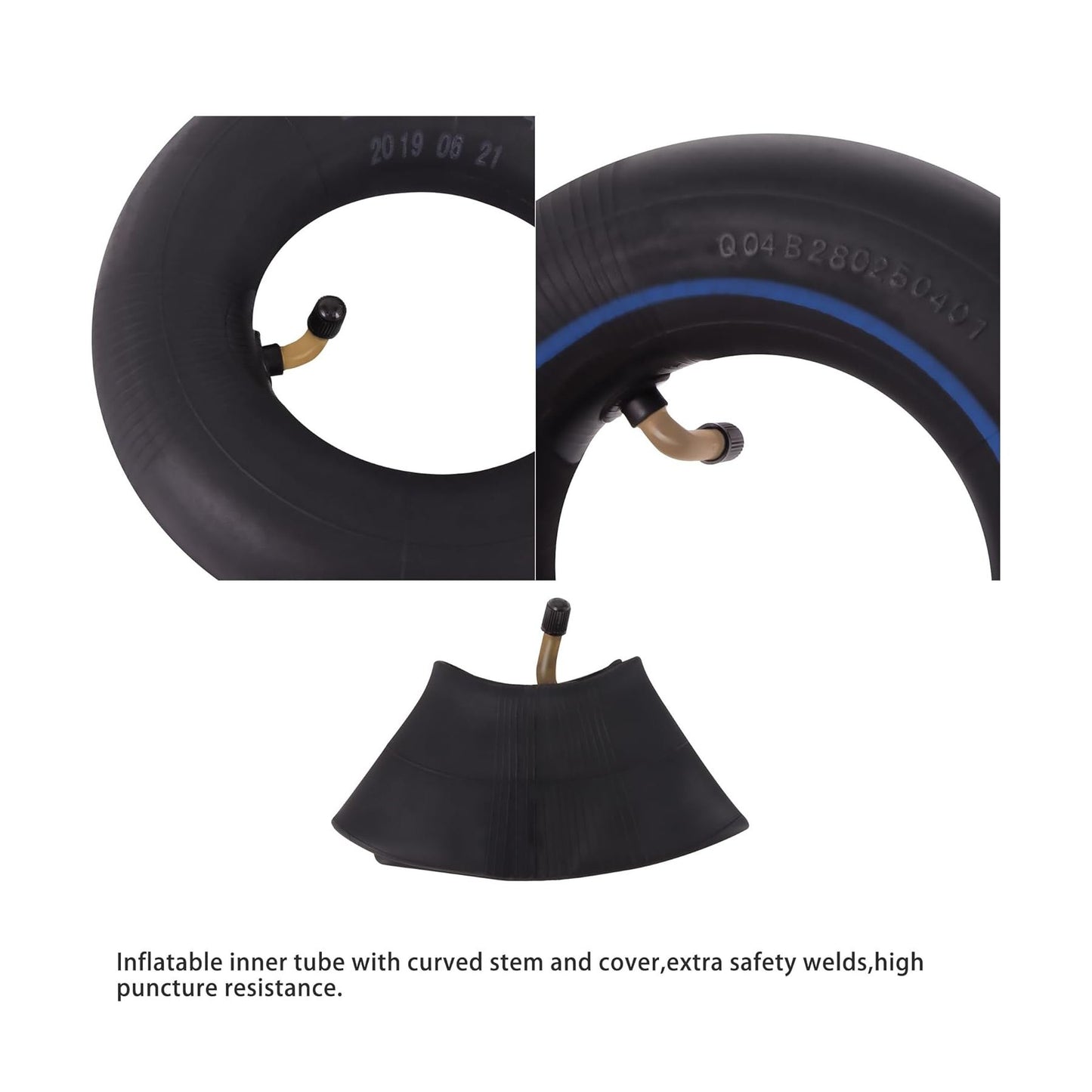 GOOFIT 2.80/2.50-4 Curved TR87 Bent Stem Inner Tube Tire for Hand Trucks Utility Cart Lawn Mowers Wheelbarrows Dollys Mini Old Man Scooter 2 pcs