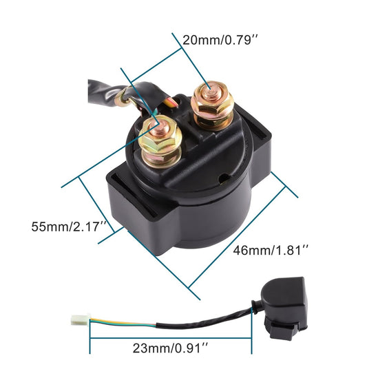 GOOFIT 2 Pin Solenoid Relay Starter for 50cc 110cc 150cc 200cc 250cc Chinese ATV Quad Sunl Bikes
