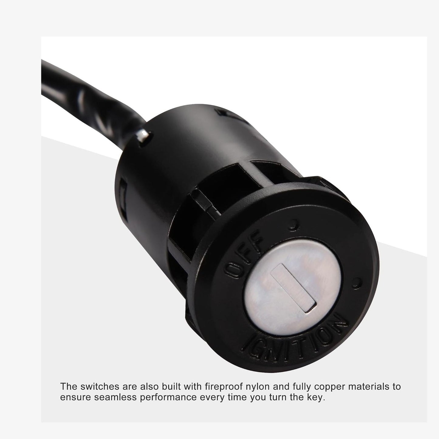 GOOFIT 2 Wire Ignition Key Switch Lock Replacement for Electric Trike and Scooter Golf Carts Bikes