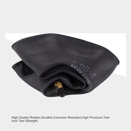 GOOFIT 2 pcs 3.00-4 Curved Bent Stem Inner Tube Tire for Scooters Mini Quad Goped Go Karts Mini ATVs Hand Trucks