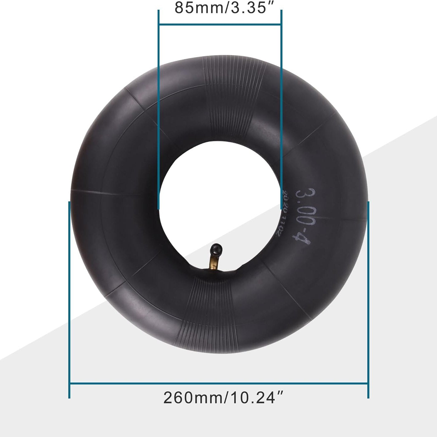 GOOFIT 2 pcs 3.00-4 Curved Bent Stem Inner Tube Tire for Scooters Mini Quad Goped Go Karts Mini ATVs Hand Trucks