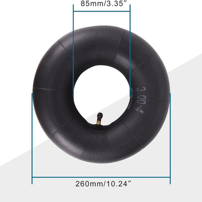 GOOFIT 2 pcs 3.00-4 Curved Bent Stem Inner Tube Tire for Scooters Mini Quad Goped Go Karts Mini ATVs Hand Trucks