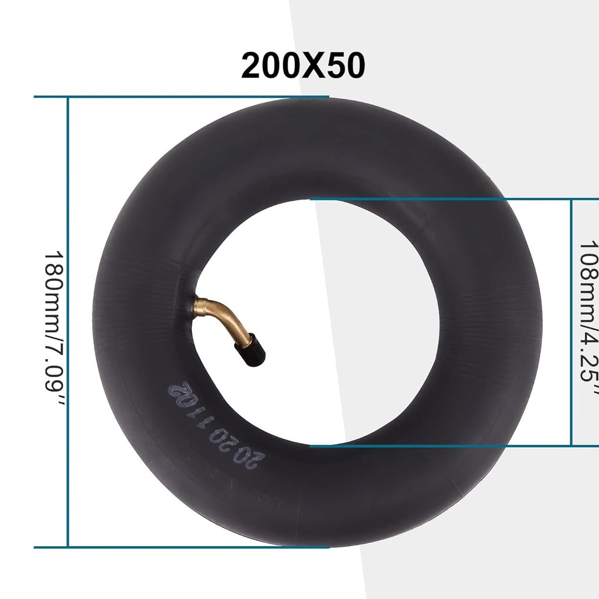 GOOFIT 200x50 Curved Inner Tire 8"x2" Electric Scooter Tire Tube Replacement for Razor E100,E150,E200,Power Core E100,Dune Buggy,ePunk,Crazy Cart,PowerRider 360,eSpark,pack of 2